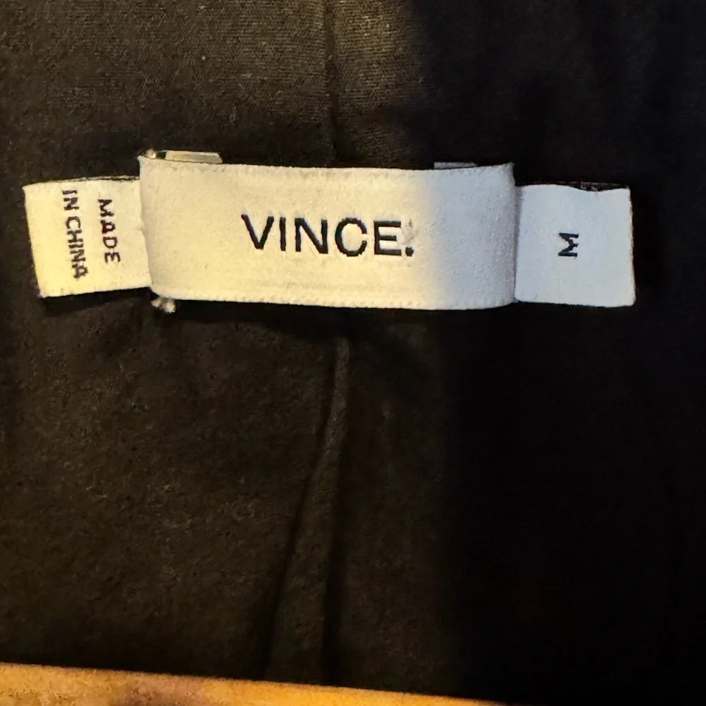 Vince 100% Lamb Leather Classic Black Leather Jacket Medium - Picture 6 of 6